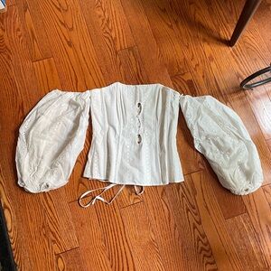 Elegant White Eyelet Blouse